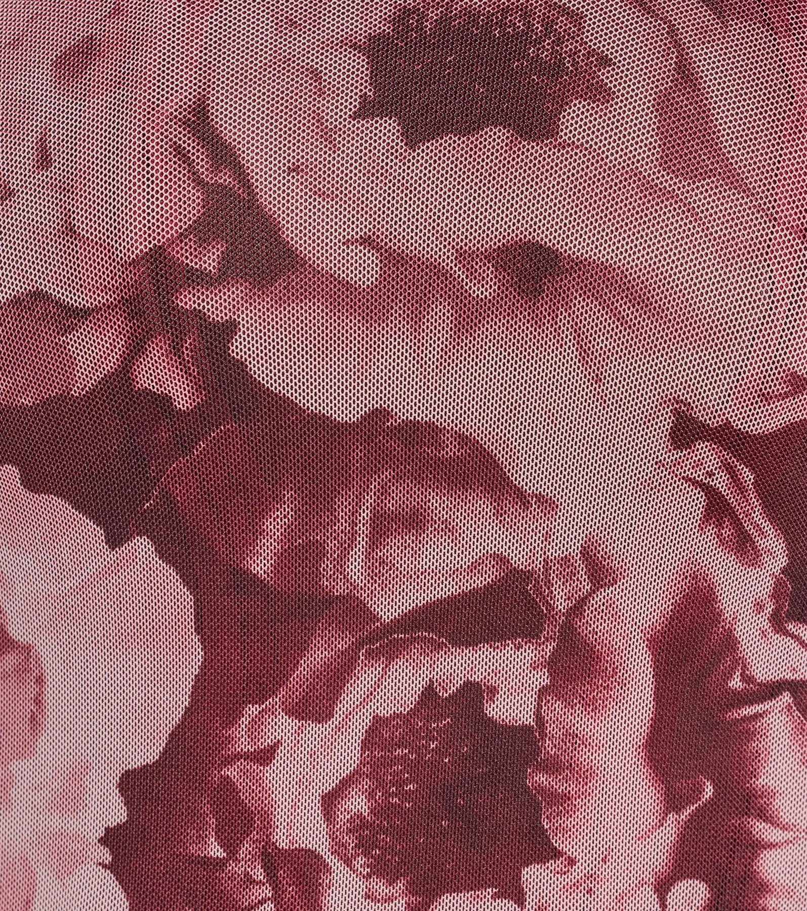 Floral Fantasy Long Sleeve Mesh Bustier - Image 4