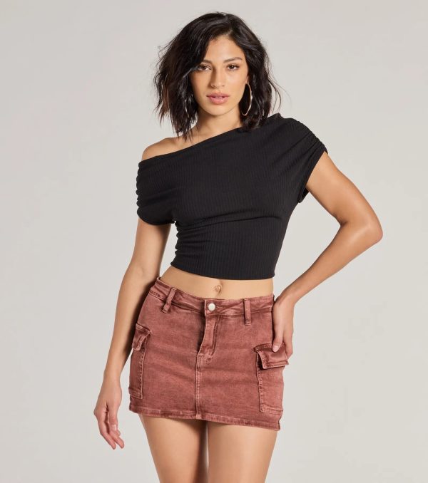 Elevated Fave One-Shoulder Short Sleeve Top - Image 5
