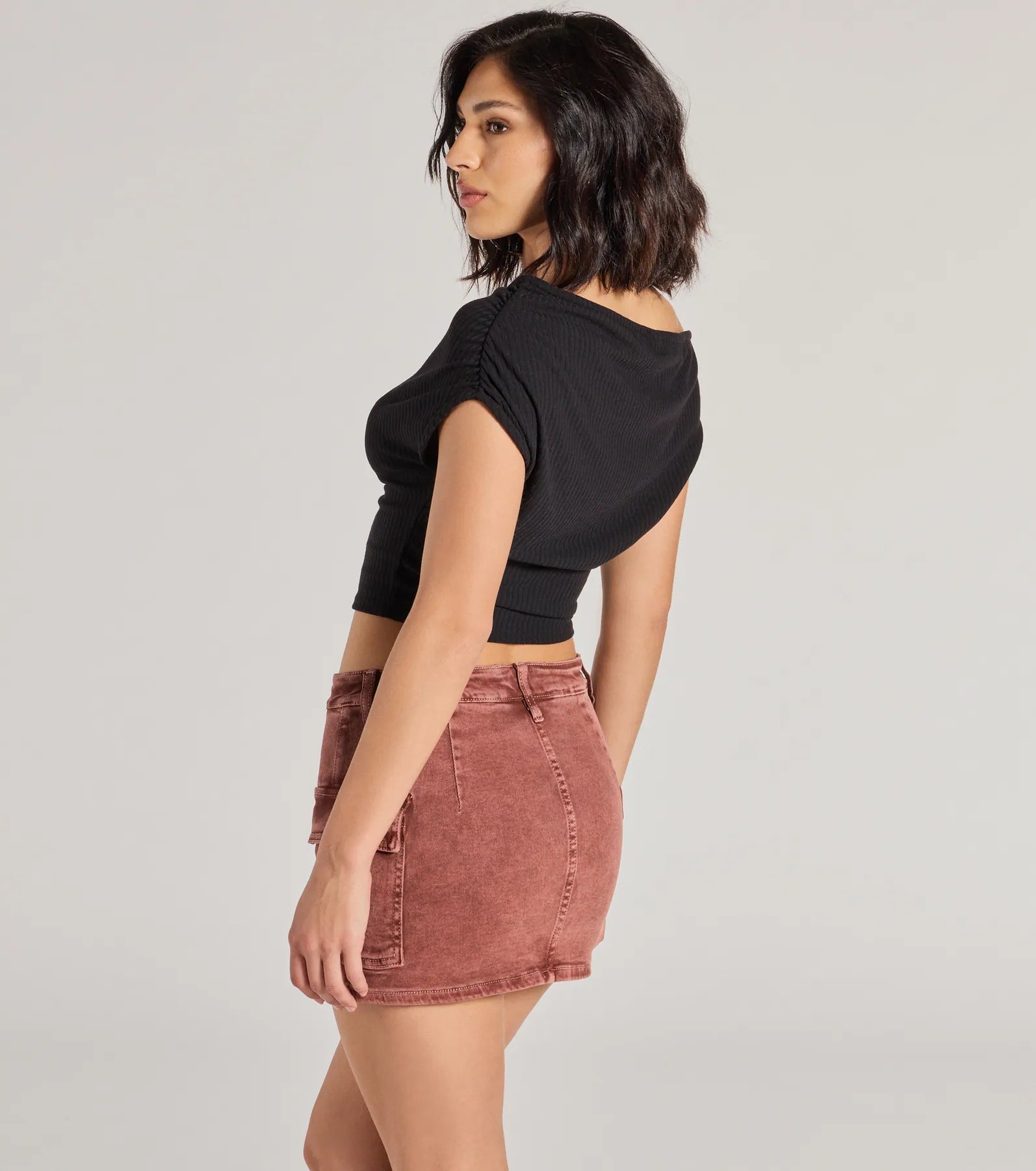 Elevated Fave One-Shoulder Short Sleeve Top - Image 6