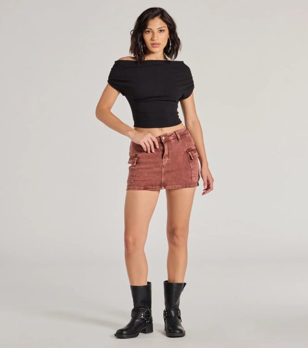 Elevated Fave One-Shoulder Short Sleeve Top - Image 7