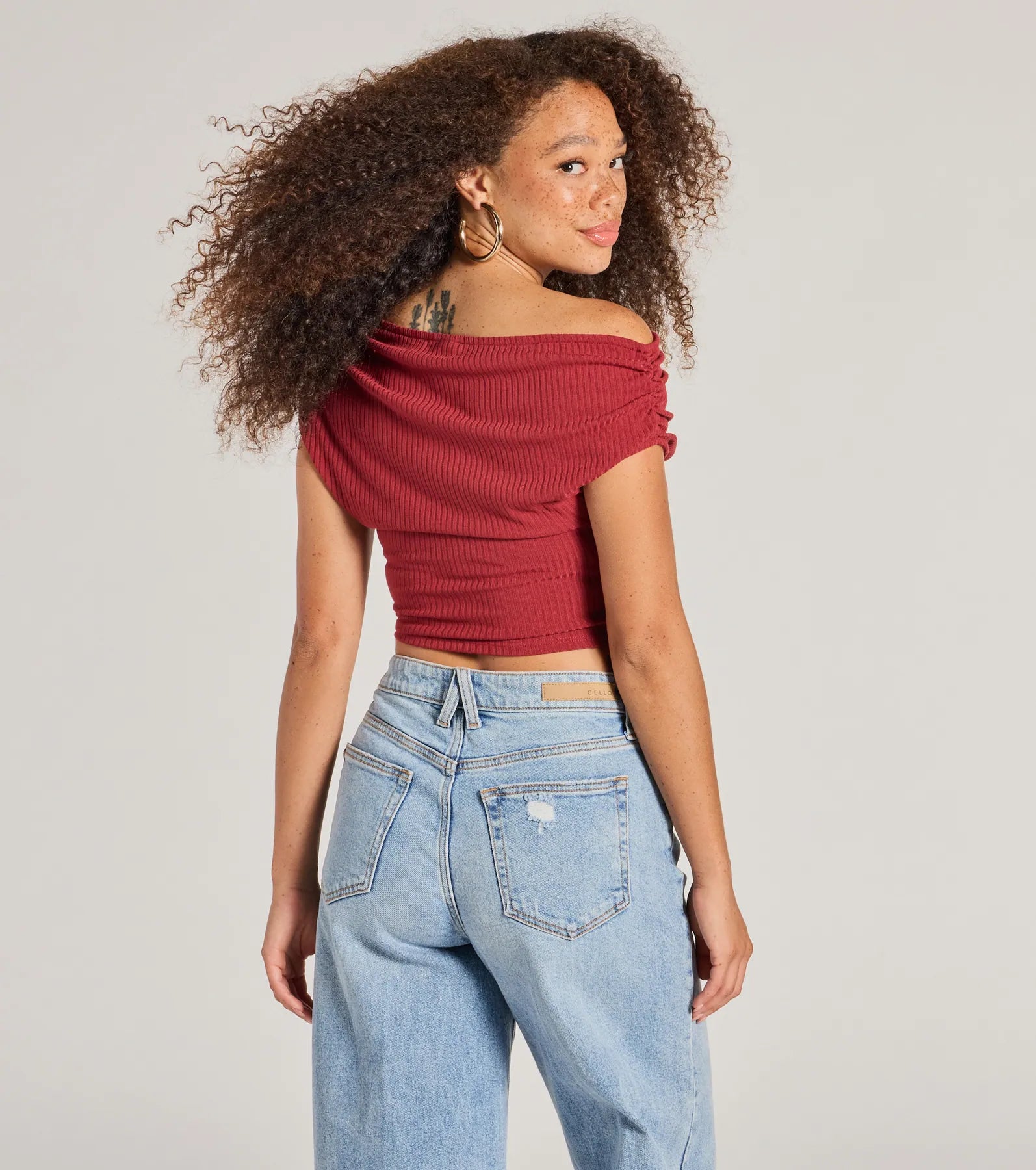 Elevated Fave One-Shoulder Short Sleeve Top - Image 2