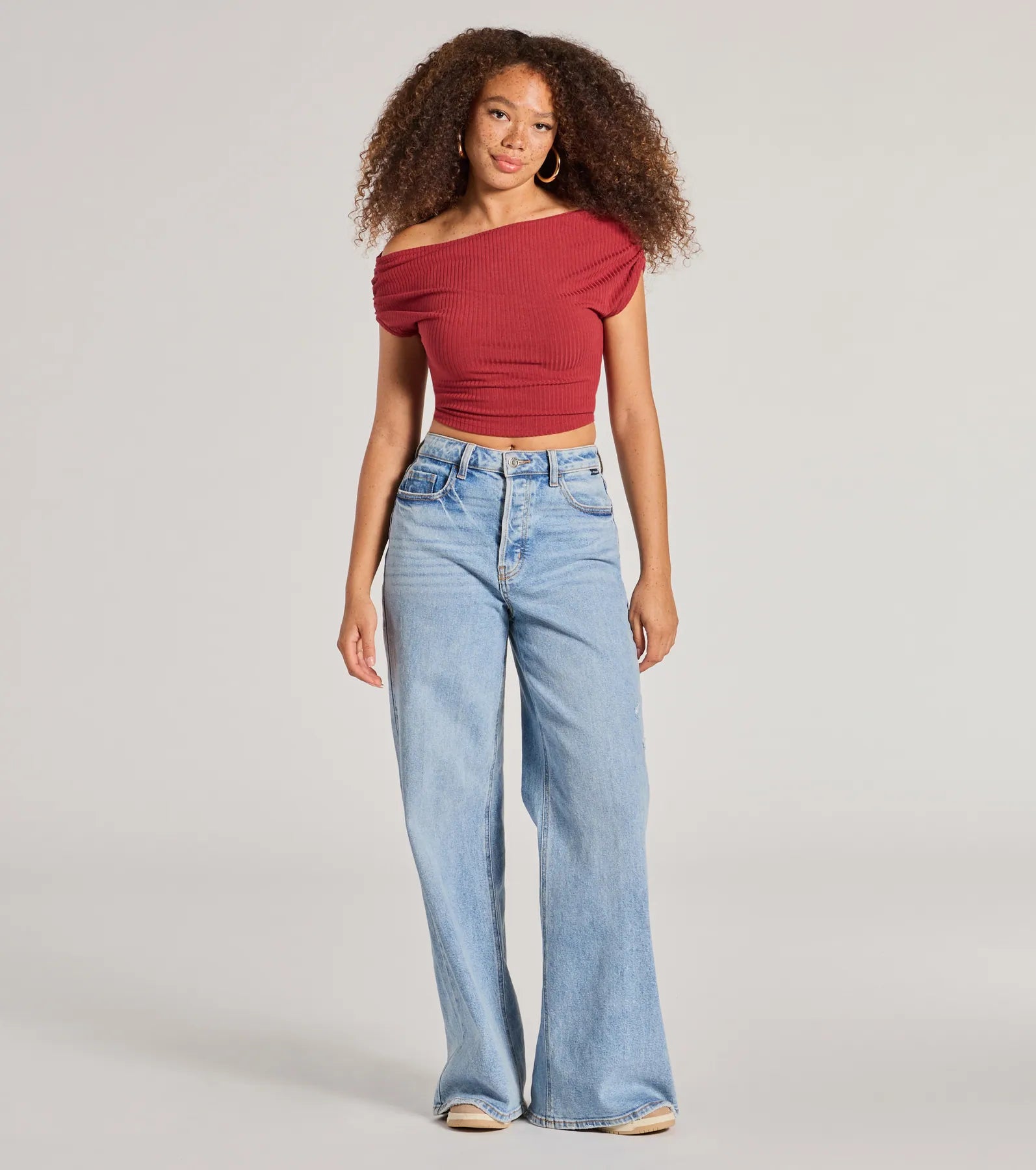 Elevated Fave One-Shoulder Short Sleeve Top - Image 4