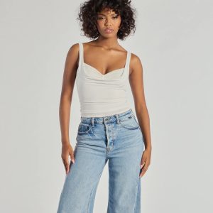 Glam Flair Sleeveless Cowl Neck Top