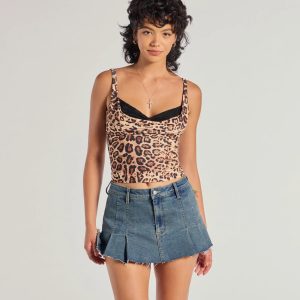 Chic Instinct Leopard Print Sleeveless Top