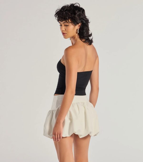 Adorable Glam Rhinestone Bow Cutout Corset Top - Image 2