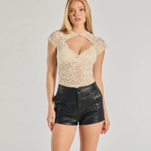Sultry Glam Cutout Lace Bodysuit