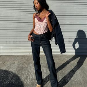 Sweet And Sultry Floral Lace Mesh Bustier Top