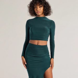 Bold Staple Long Sleeve Crop Top