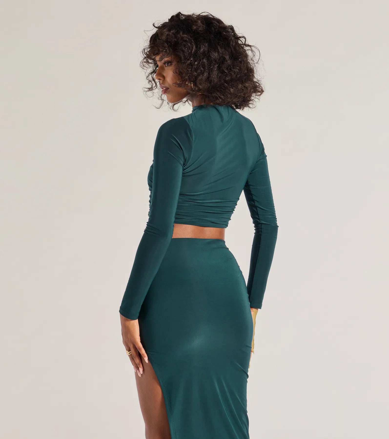 Bold Staple Long Sleeve Crop Top - Image 2