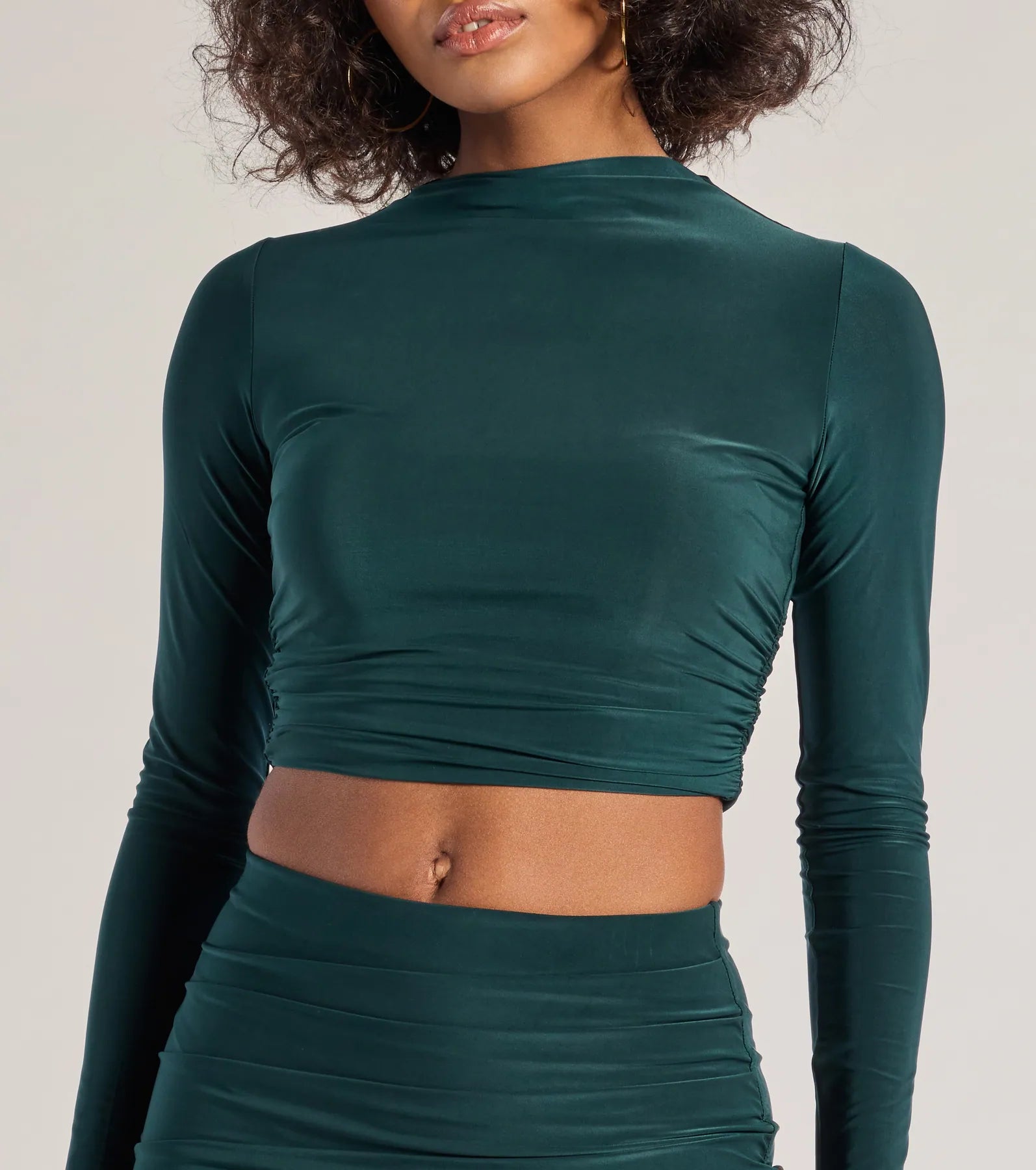 Bold Staple Long Sleeve Crop Top - Image 4
