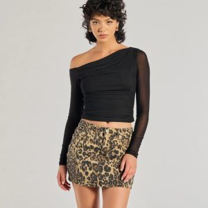 Sultry Fave Sheer Mesh Long Sleeve Top