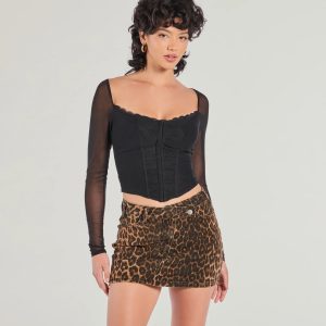 Sheer Intentions Long Sleeve Mesh Bustier