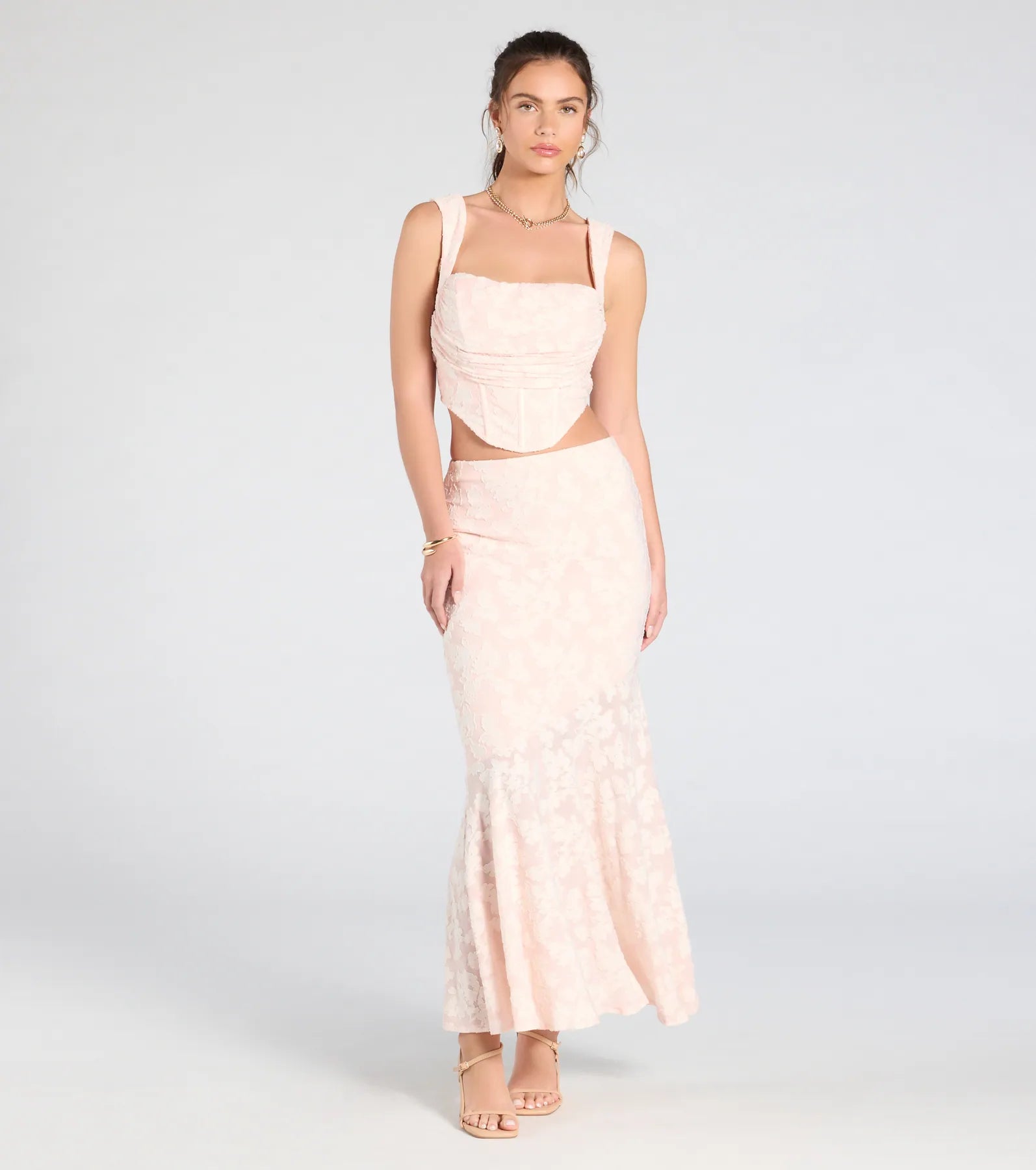 Romance Me Floral Jacquard Corset Top - Image 4