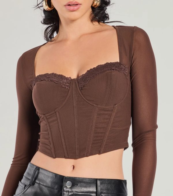Chic Allure Long Sleeve Corset Top - Image 5