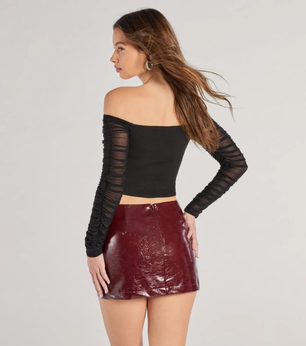 Downtown Looks Long Sleeve Mesh Bustier - Image 2