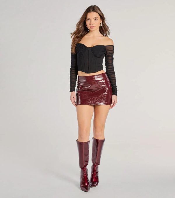 Downtown Looks Long Sleeve Mesh Bustier - Image 3