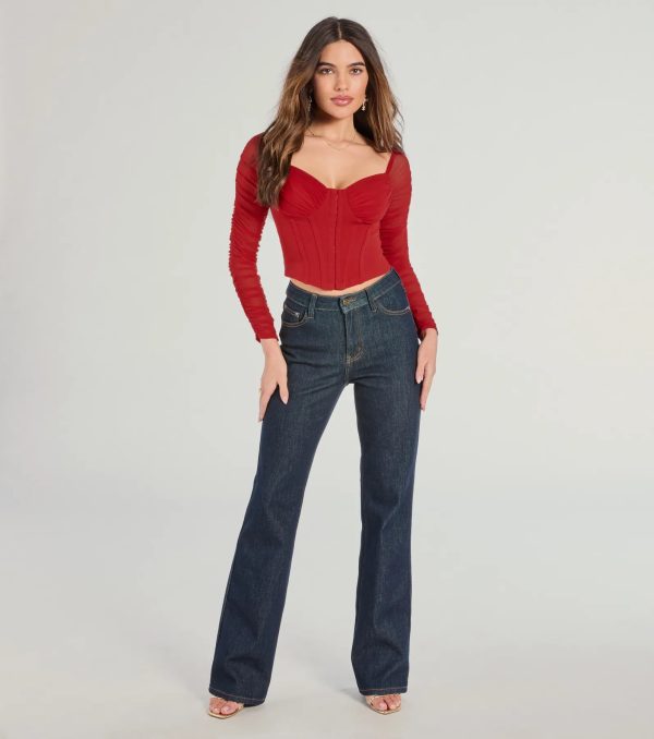 Downtown Looks Long Sleeve Mesh Bustier - Image 7