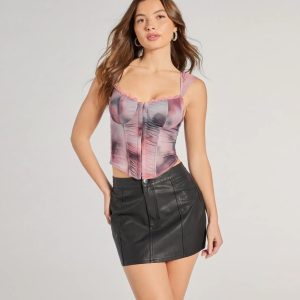 Sassy And Fierce Sleeveless Leopard Print Bustier