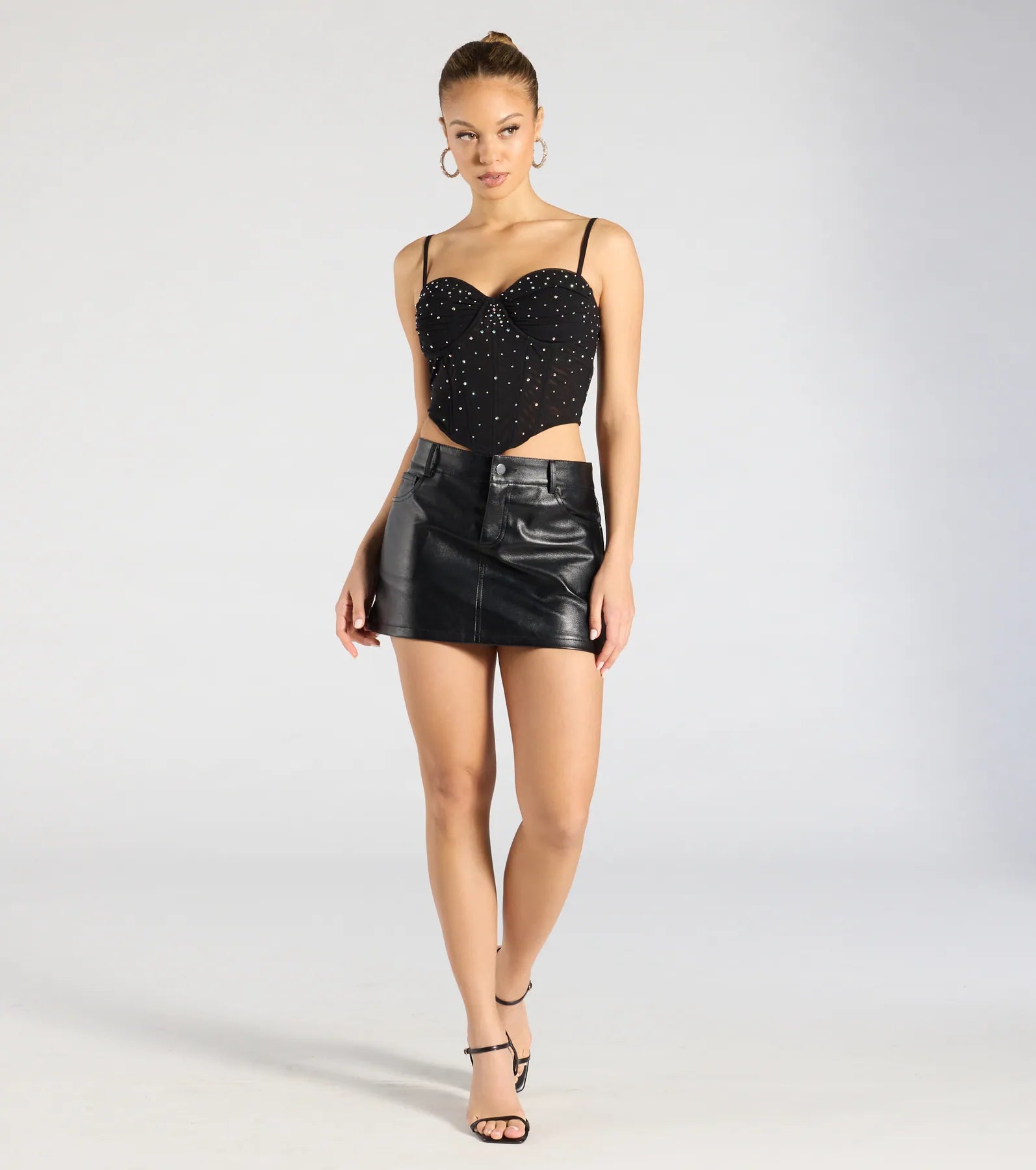 Stunned By Luxe Rhinestone Mesh Bustier - Image 15