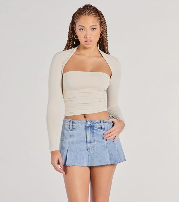 Effortlessly Chic Long Sleeve Ruched Top - Image 14