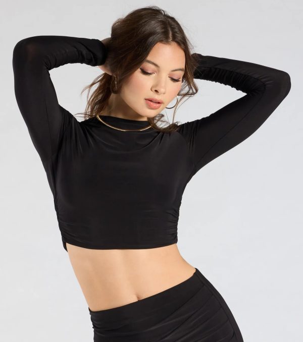Bold Staple Long Sleeve Crop Top - Image 17