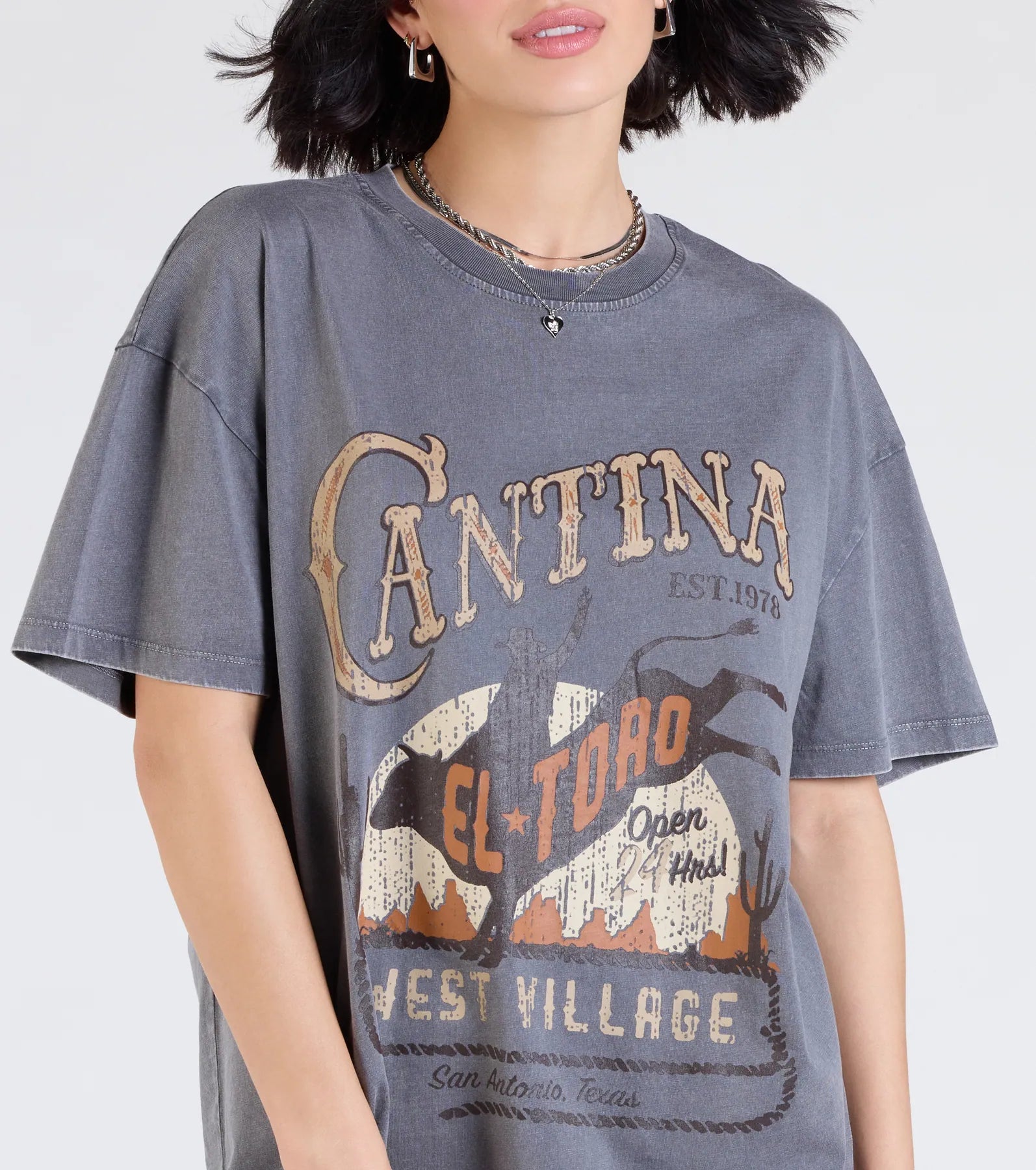 Wild And Free Oversized Graphic Tee - Image 4