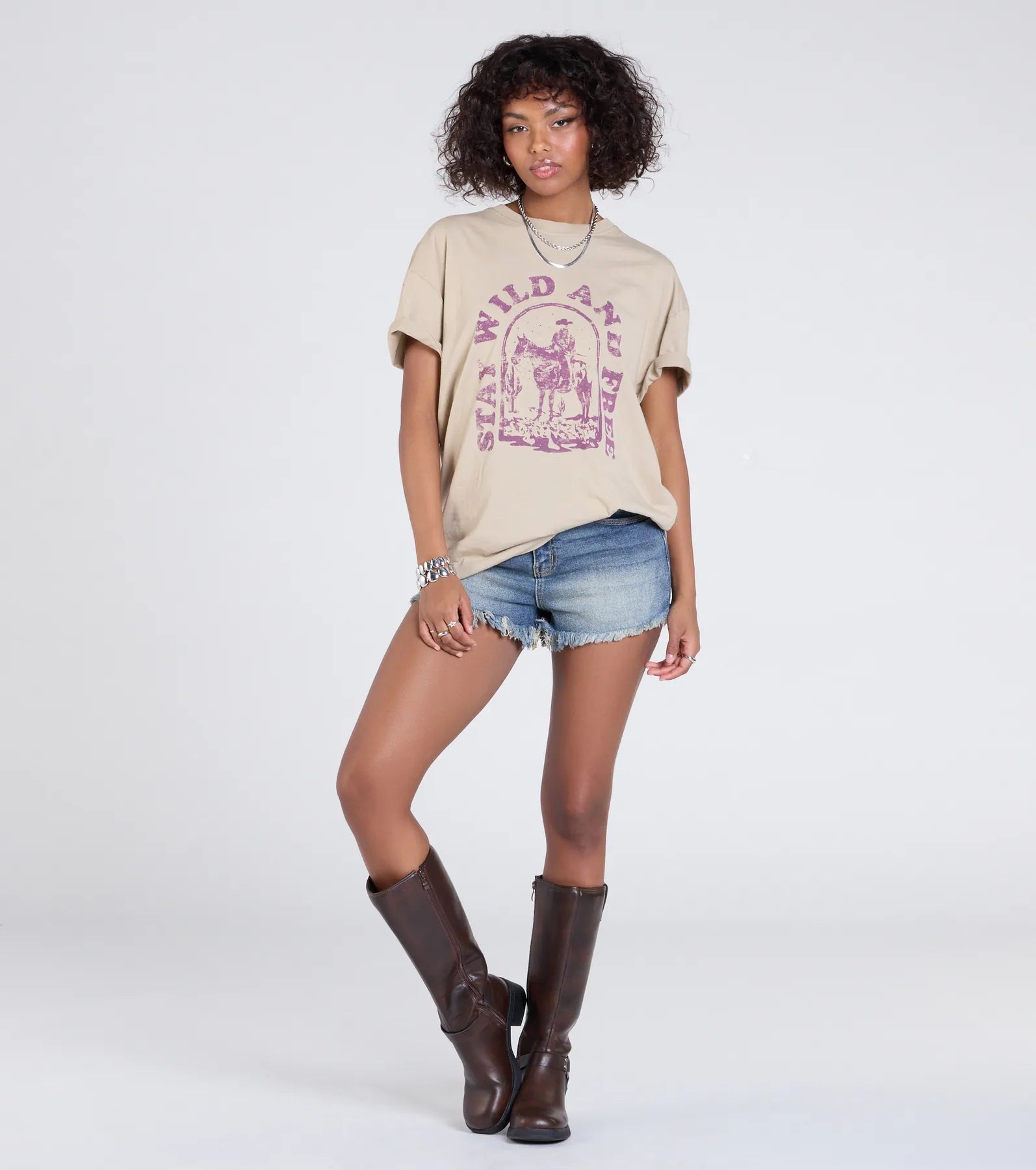 Stay Wild Oversized Graphic Tee - Image 3