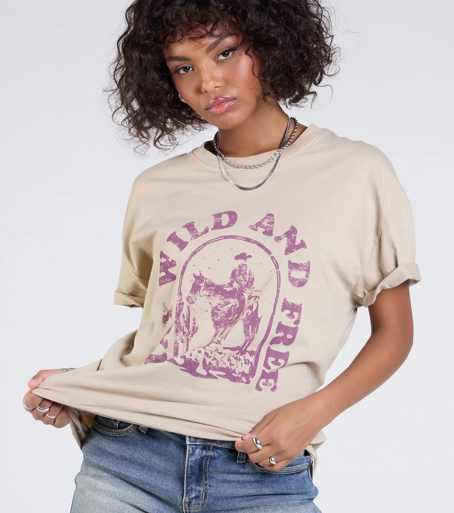Stay Wild Oversized Graphic Tee - Image 4