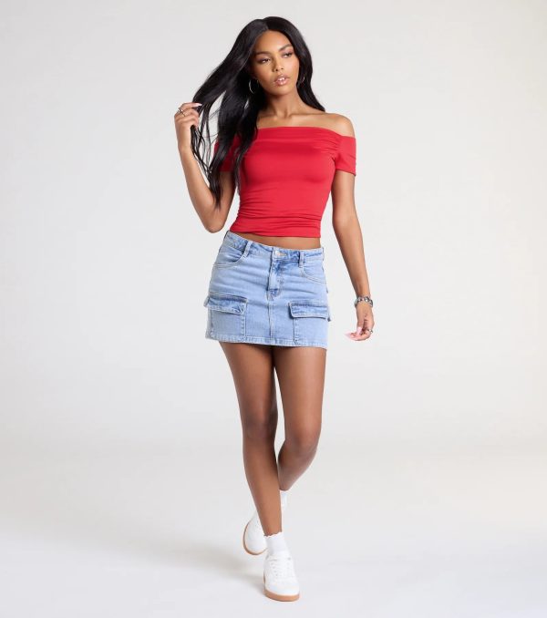 Just A Tease Off-The-Shoulder Crop Top - Image 7