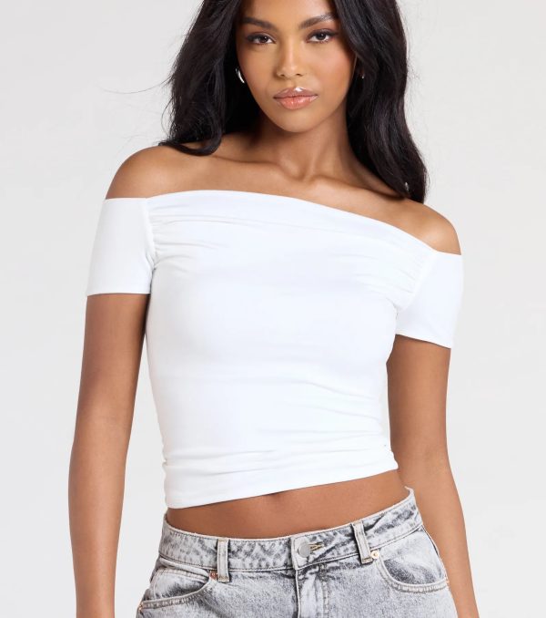 Just A Tease Off-The-Shoulder Crop Top - Image 4
