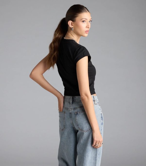 Disco Babe Crop Graphic Tee - Image 2