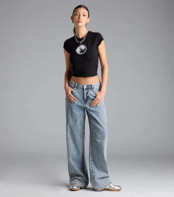 Disco Babe Crop Graphic Tee - Image 3