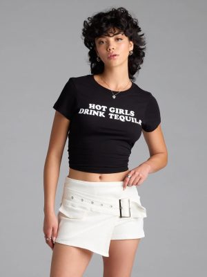 Hot Girls Drink Tequila Graphic Tee