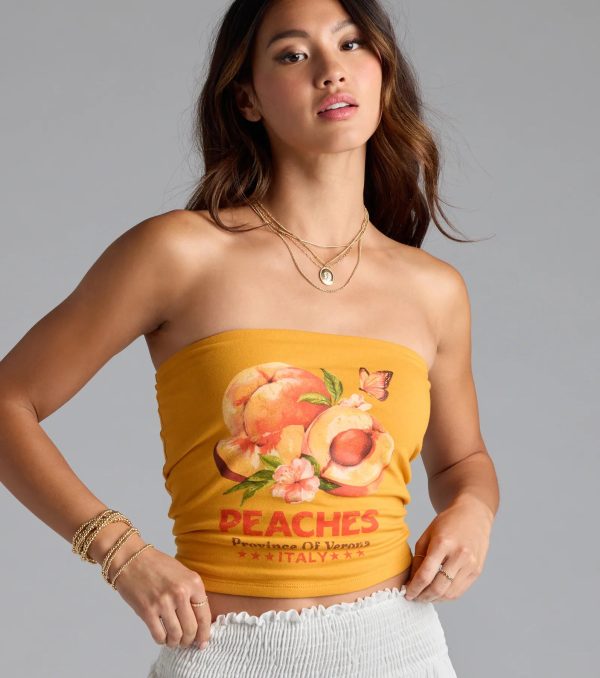 Feeling Peachy Graphic Tube Top - Image 5