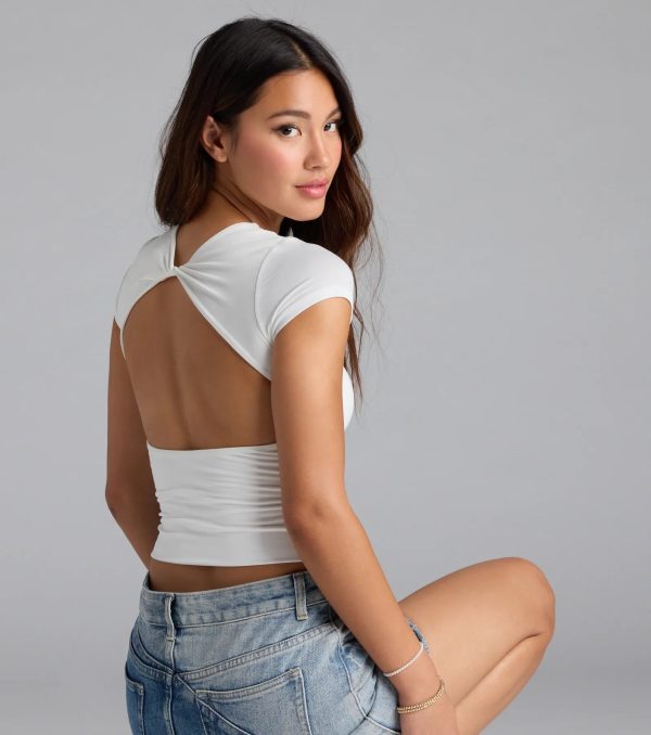 Baby Got Back Basic Crew Neck Crop Tee - Image 3