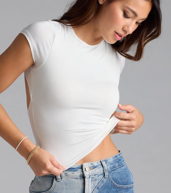 Baby Got Back Basic Crew Neck Crop Tee - Image 5