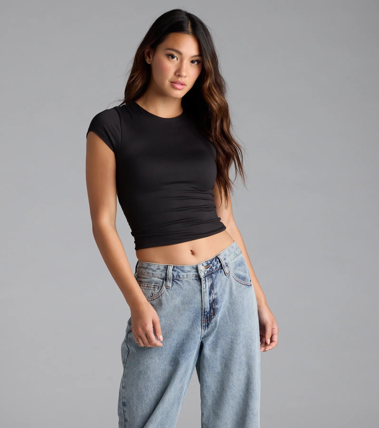 Baby Got Back Basic Crew Neck Crop Tee - Image 6