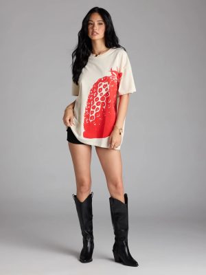 Taste Like Strawberry Oversized Graphic Tee