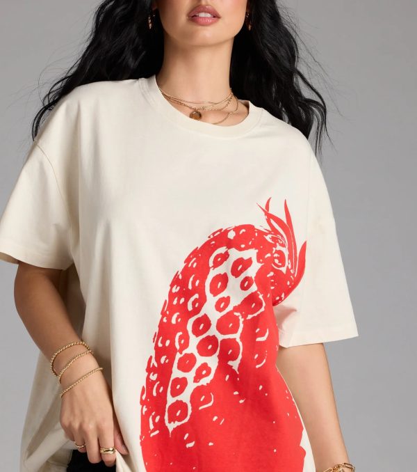 Taste Like Strawberry Oversized Graphic Tee - Image 3