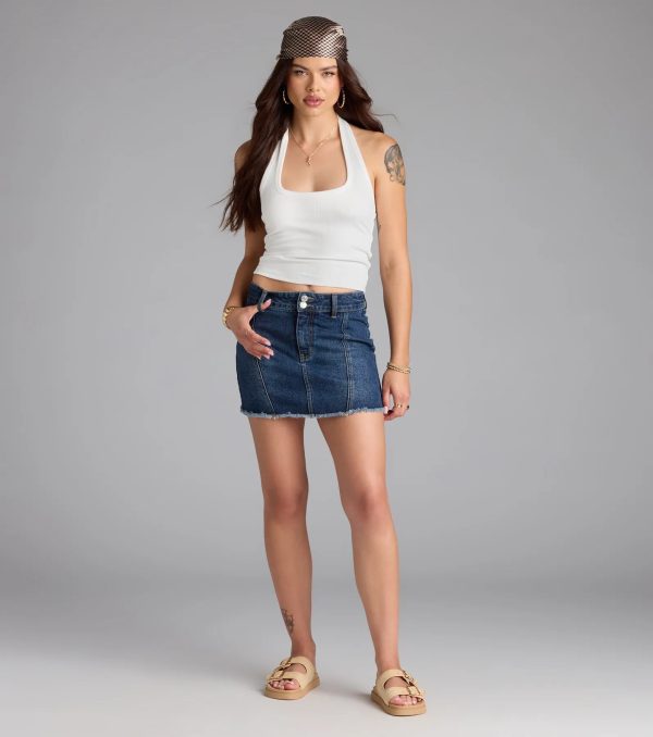 So Adored Basic Halter Crop Top - Image 5