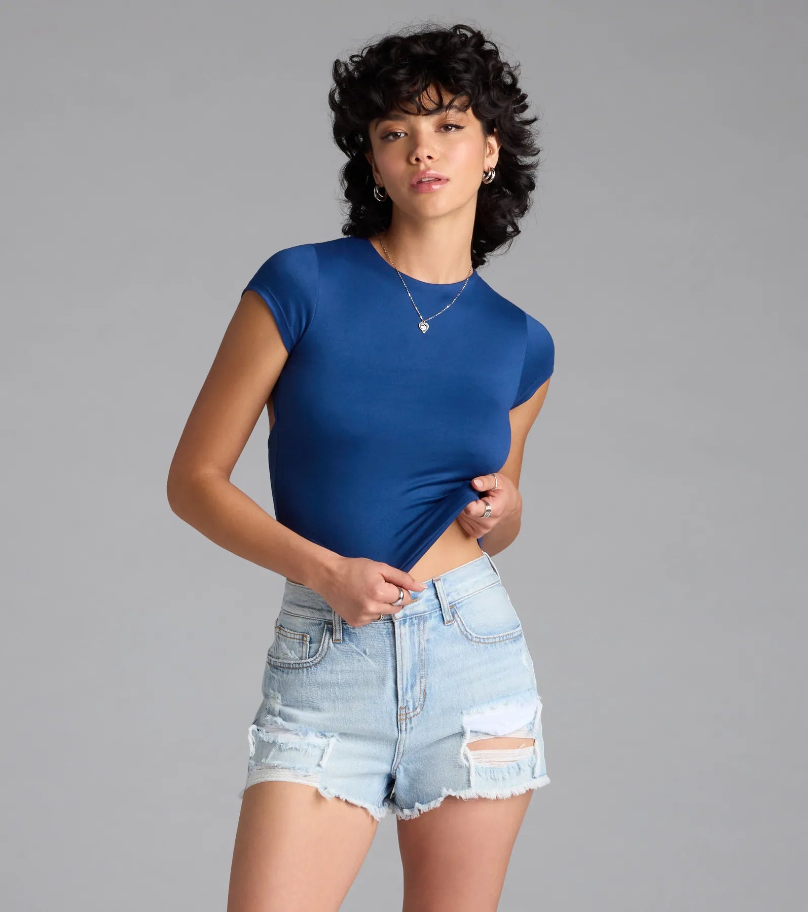 Baby Got Back Basic Crew Neck Crop Tee - Image 10