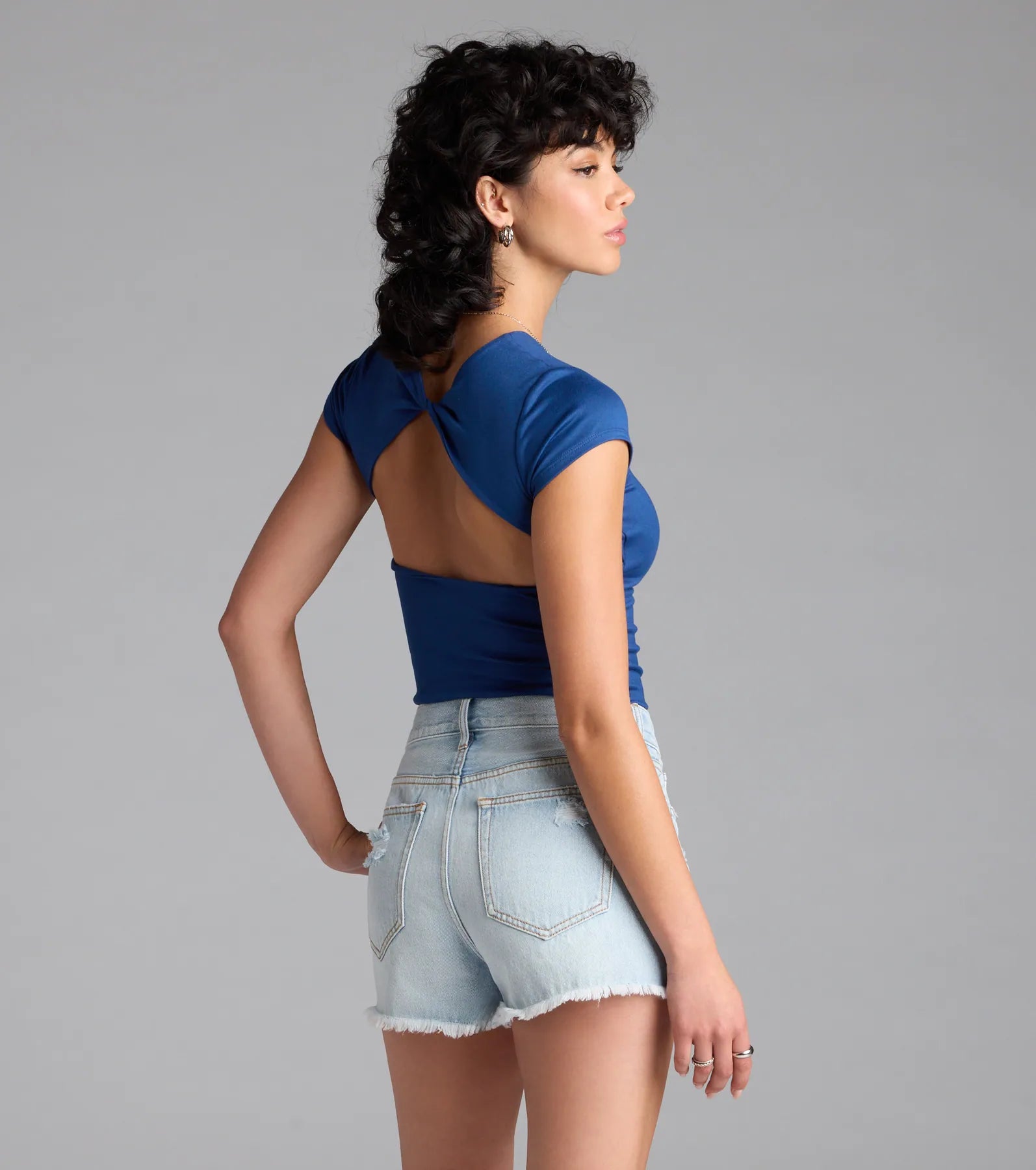 Baby Got Back Basic Crew Neck Crop Tee - Image 11