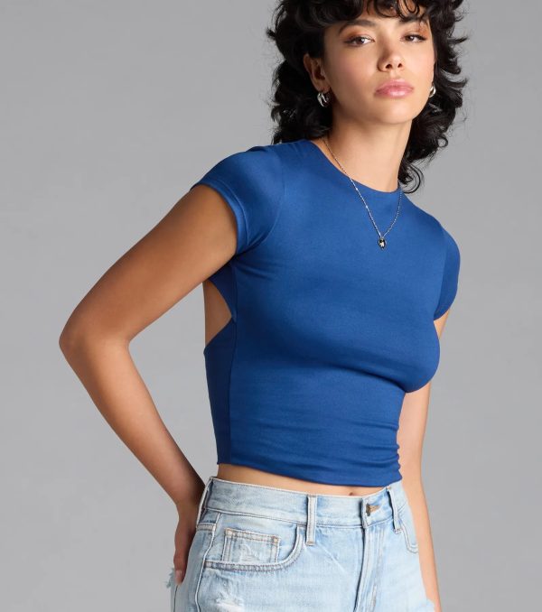 Baby Got Back Basic Crew Neck Crop Tee - Image 12