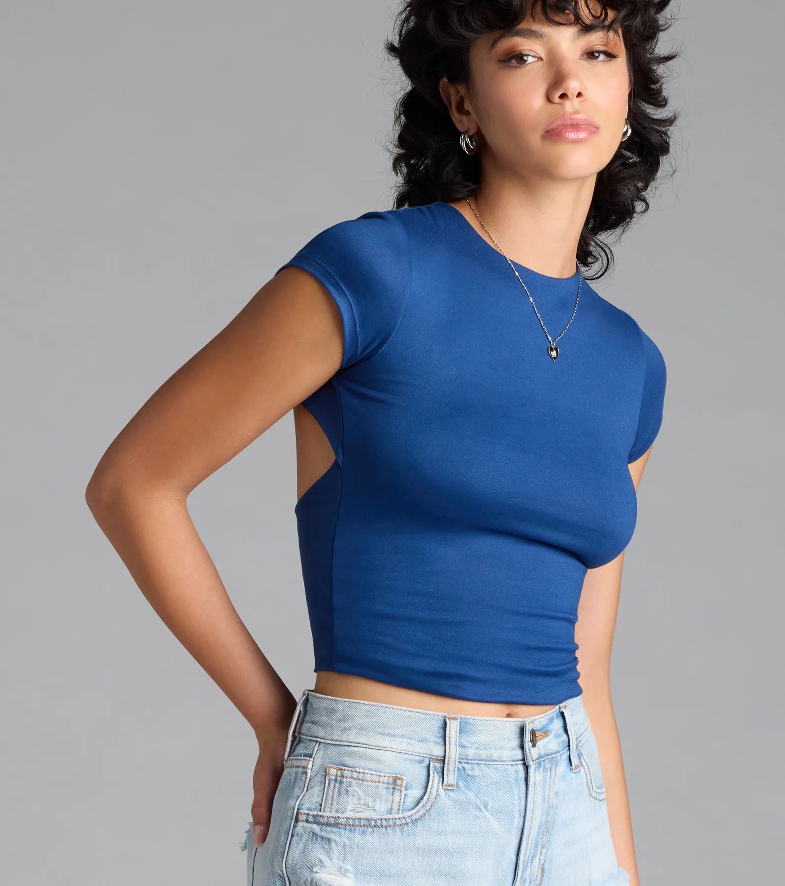 Baby Got Back Basic Crew Neck Crop Tee - Image 12