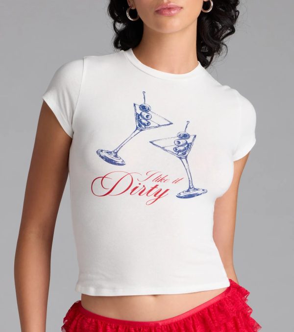 Dirty Martini Crop Graphic Tee - Image 3