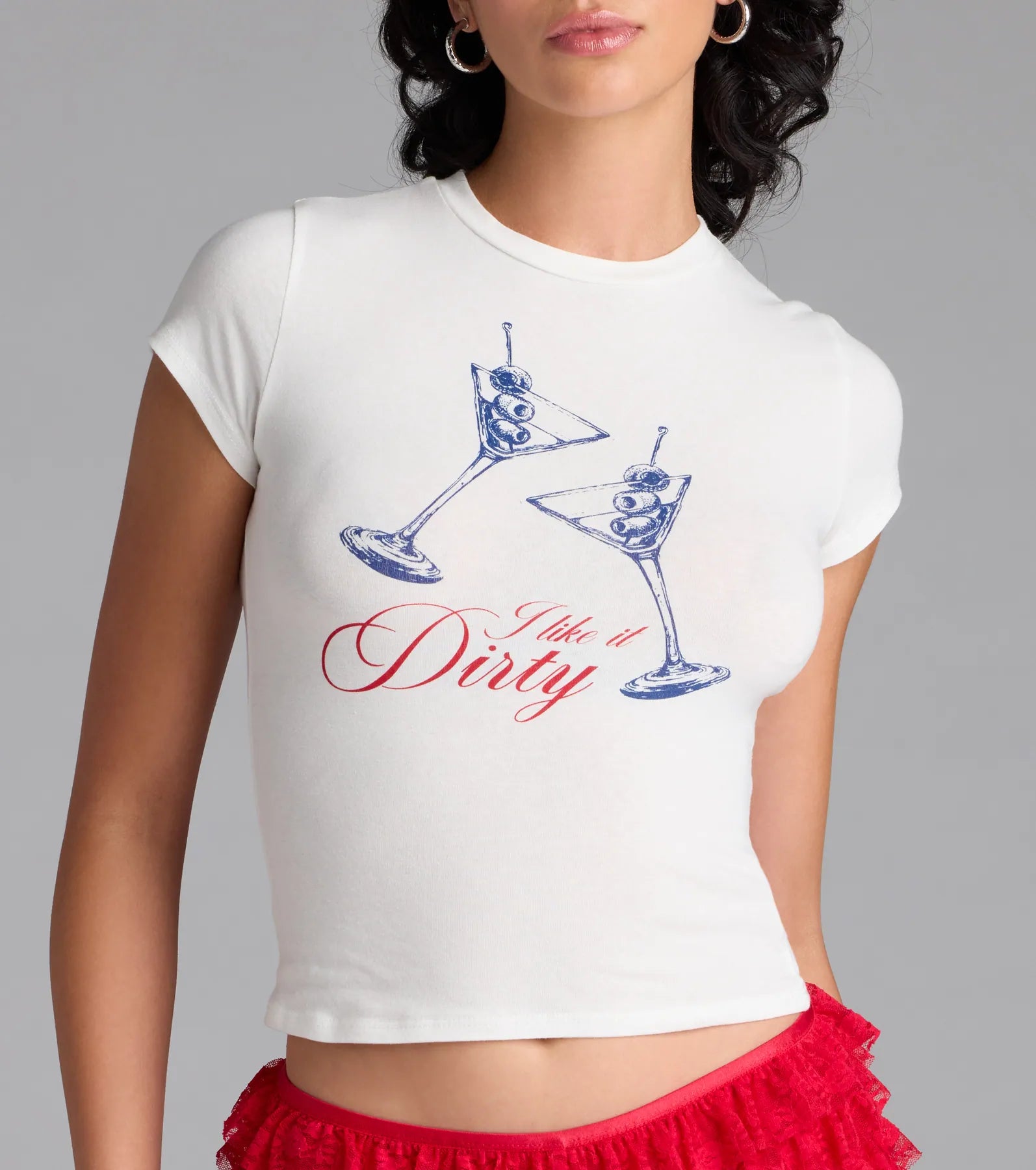 Dirty Martini Crop Graphic Tee - Image 3