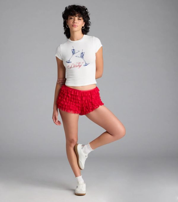 Dirty Martini Crop Graphic Tee - Image 4