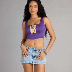 Game Day Glam LSU® Jersey Corset Crop Top