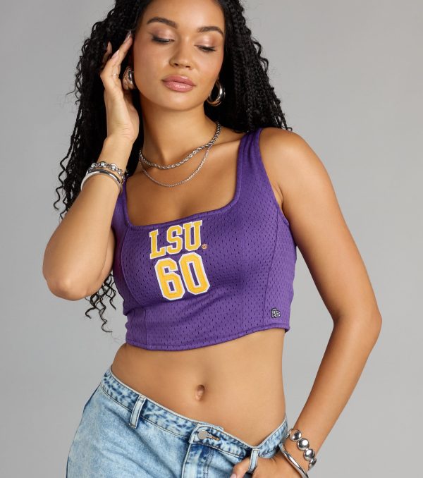 Game Day Glam LSU® Jersey Corset Crop Top - Image 4