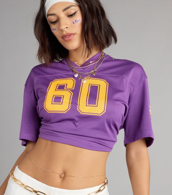 Play to Win LSU® Tigers® Cropped Jersey Top